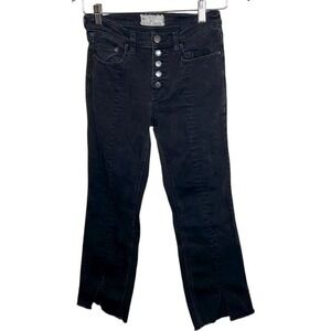 Free People We the Free Washed Black Cropped‎ Denim Size 27 24" inseam EUC